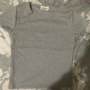 Casual Gray Short Sleeve Tee